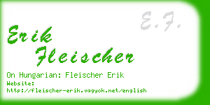 erik fleischer business card